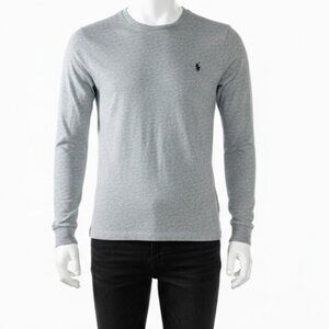 Polo Ralph Lauren Mens Medium Long Sleeve T-Shirt Grey Cotton
